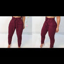 calça femenina clochard de bengaline com laço cintura alta