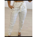 calça femenina clochard de bengaline com laço cintura alta