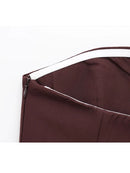 Top Cropped Sem Alças primavera verão feminino sem mangas clássico sólido tubo