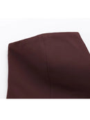 Top Cropped Sem Alças primavera verão feminino sem mangas clássico sólido tubo