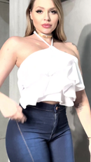 Calça Jeans Feminina Levanta Bumbum Cintura Alta Com Lycra Pala Coração Estica Muito
