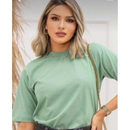 T-SHIRT MALHA GOLA ALTA