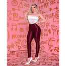 Calça Legging Feminina Luxo Montaria Modeladora Cintura Alta com Botão