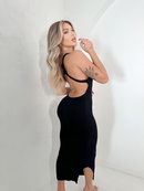 Vestido Longuete Tricot Modal Costa Aberta Nadador Look Para Carnaval