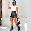 Blusa Feminina Manga Japonesa Detalhes em Strass 100% Algodão