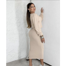 Conjunto Vestido MIDI com Casaco Feminino