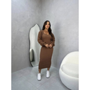 Conjunto Vestido MIDI com Casaco Feminino