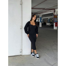 Conjunto Vestido MIDI com Casaco Feminino
