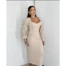 Conjunto Vestido MIDI com Casaco Feminino