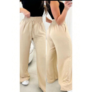 Calça Pantalona Feminina Com Bolso Cintura Alta