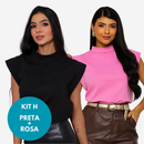 KIT 2 Unidades Camiseta Muscle Tee Regata Ampla de Ombreira