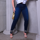 Calça Jeans Feminina Levanta Bumbum Cintura Alta Com Lycra Pala Coração Estica Muito