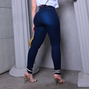 Calça Jeans Feminina Levanta Bumbum Cintura Alta Com Lycra Pala Coração Estica Muito