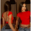 Blusinha Feminina Suplex Costas Nua Básica Tendência