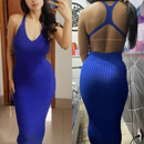 Vestido Longuete Tricot Modal Costa Aberta Nadador Look Para Carnaval