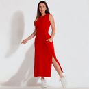 Vestido Midi de Malha Algodão