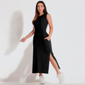 Vestido Midi de Malha Algodão