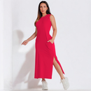 Vestido Midi de Malha Algodão
