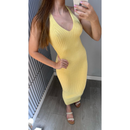 Vestido Longuete Tricot Modal Costa Aberta Nadador Look Para Carnaval