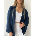 Casaco Tricot Básico Manga Bufante Tricô Inverno Casaquinho Ponto Fang