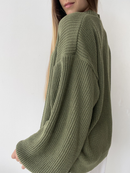 Casaco Tricot Básico Manga Bufante Tricô Inverno Casaquinho Ponto Fang