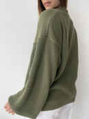 Casaco Tricot Básico Manga Bufante Tricô Inverno Casaquinho Ponto Fang