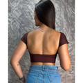 Blusinha Feminina Suplex Costas Nua Básica Tendência
