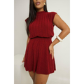 Conjunto Tricot Feminino Inverno Colete e Saia Plissada | Conjunto Trico Moda Feminina Inverno