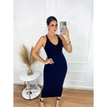 Vestido Longuete Tricot Modal Costa Aberta Nadador Look Para Carnaval