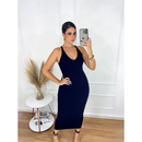 Vestido Longuete Tricot Modal Costa Aberta Nadador Look Para Carnaval