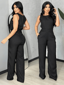 Conjunto Pantalona Feminino Blusa Regata Social Elegante Alfaiataria Moda Festa Casual