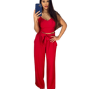 Conjunto Feminino Duna Pantalona e Cropped com Bojo | Alça Regulável | Alfaiataria Elegante