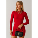 Vestido Feminino Gola Alta manga longa Curto Suplex inverno RF 055