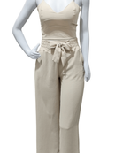 Conjunto Feminino Duna Pantalona e Cropped com Bojo | Alça Regulável | Alfaiataria Elegante