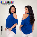 Blusa Blusinha Gola Alta Soltinha Camisa Manga Curta SHOCKER