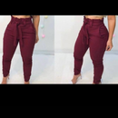 calça femenina clochard de bengaline com laço cintura alta