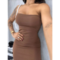 Vestido Midi Tomara que Caia Canelado - Elegância e Conforto em um Único Vestido! TECIDO ANARRUGA!