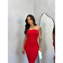 Vestido Midi Tomara que Caia Canelado - Elegância e Conforto em um Único Vestido! TECIDO ANARRUGA!