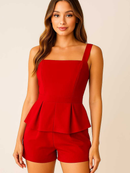 conjunto feminino de luxo+ alfeiteria peplum premiun verao 2026