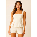 conjunto feminino de luxo+ alfeiteria peplum premiun verao 2026