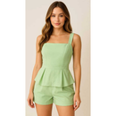 conjunto feminino de luxo+ alfeiteria peplum premiun verao 2026