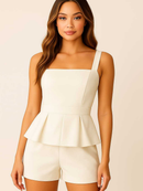conjunto feminino de luxo+ alfeiteria peplum premiun verao 2026