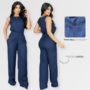 Conjunto Pantalona Feminino Blusa Regata Social Elegante Alfaiataria Moda Festa Casual