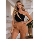 Conjunto Short Alfaiataria Com Body Tecido Anarruga
