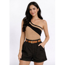 Conjunto Short Alfaiataria Com Body Tecido Anarruga
