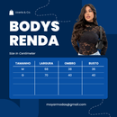 Body Feminino Manga Longa De Renda Floral Feminino Lançamento