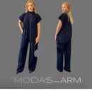 Conjunto Feminino Anarruga Moda 2026 Look Casual Chic Delicado Confortável Roupa Feminina Elegante Tendência Fashion