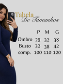 Vestido Feminino Midi Manga Longo Canelado Elegância e Conforto e Estilo Frio Inverno Moda Gringa
