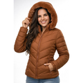 Jaqueta Bobojaco Feminina Puffer Forrada Peluciada Original Capuz Removível Casaco de Frio Gominho Plus Size