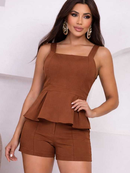 conjunto feminino de luxo+ alfeiteria peplum premiun verao 2026